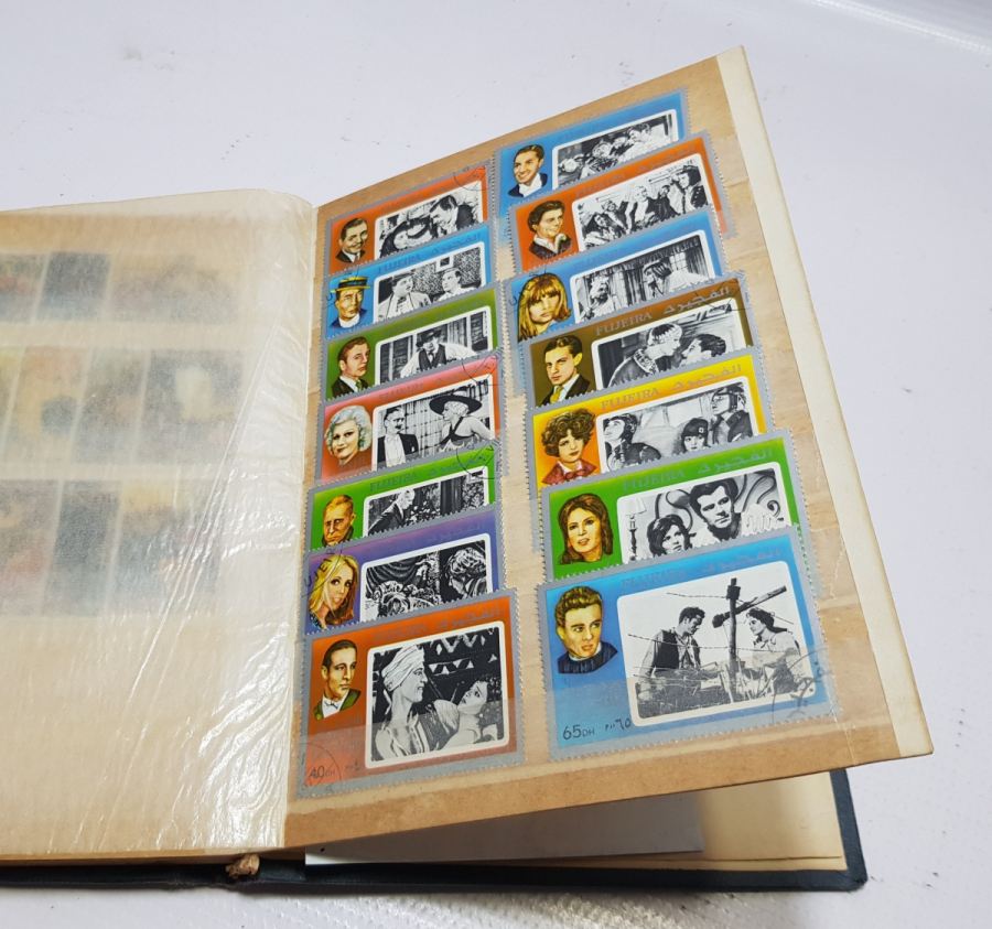 İÇİNDE PULLAR BULUNAN ANTİKA PUL ALBÜMÜ