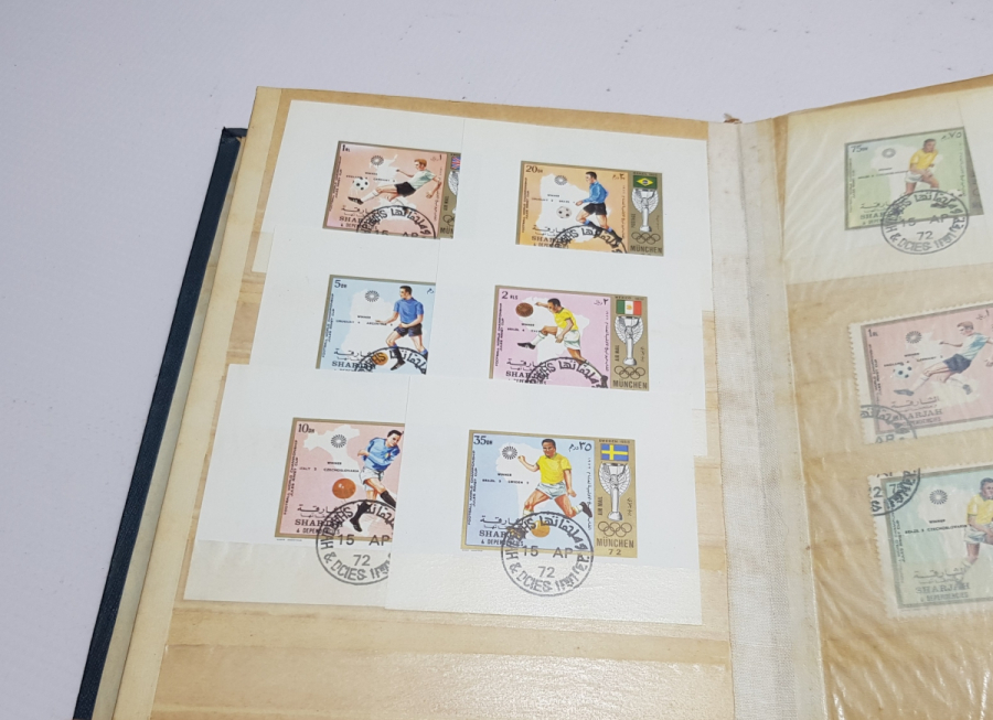 İÇİNDE PULLAR BULUNAN ANTİKA PUL ALBÜMÜ