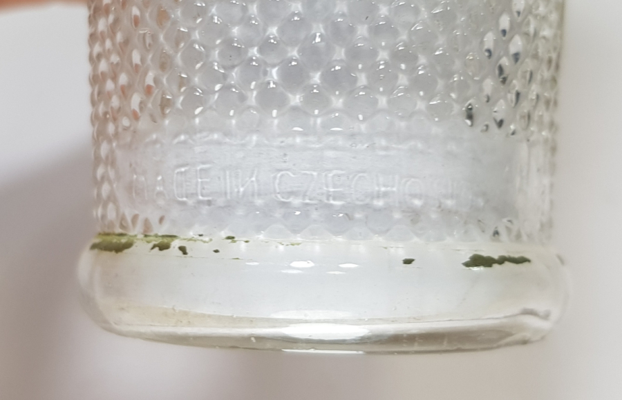 MEŞRUTİYET SANCAĞI FORMUNDA VE RUMCA AFİYET OLSUN EFENDİM YAZILI OSMANLI DÖNEMİ BİLLUR BARDAK