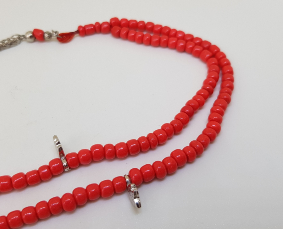 MERCAN TAŞINDAN MAMUL ANTİKA NAMAZ TESPİHİ