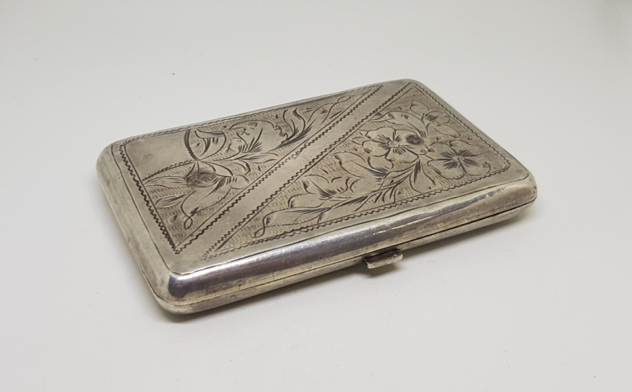 ABDÜLHAMİD HAN DÖNEMİ TUĞRALI GÜMÜŞ OSMANLI SİGARA TABAKASI