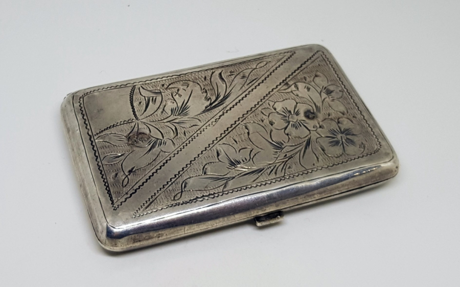 ABDÜLHAMİD HAN DÖNEMİ TUĞRALI GÜMÜŞ OSMANLI SİGARA TABAKASI