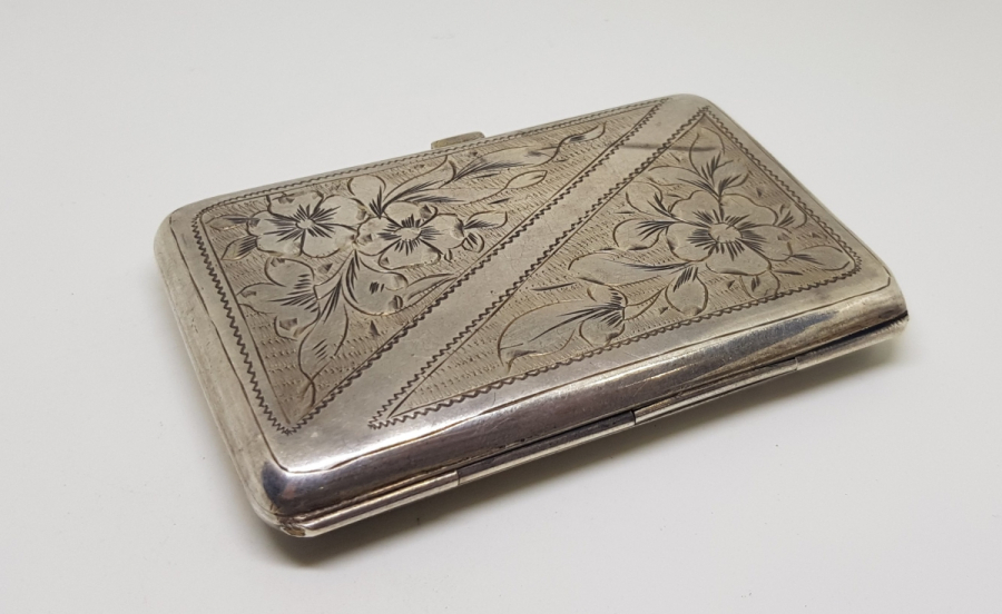 ABDÜLHAMİD HAN DÖNEMİ TUĞRALI GÜMÜŞ OSMANLI SİGARA TABAKASI