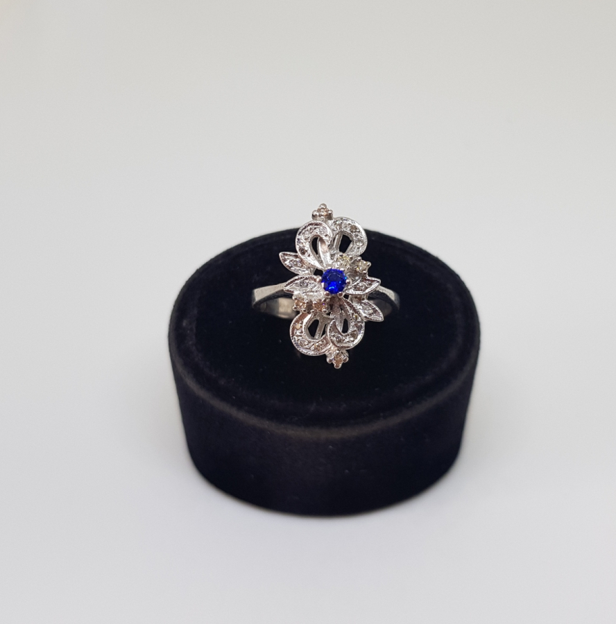 SAFİR VE PIRLANTA TAŞLI YÜZÜK