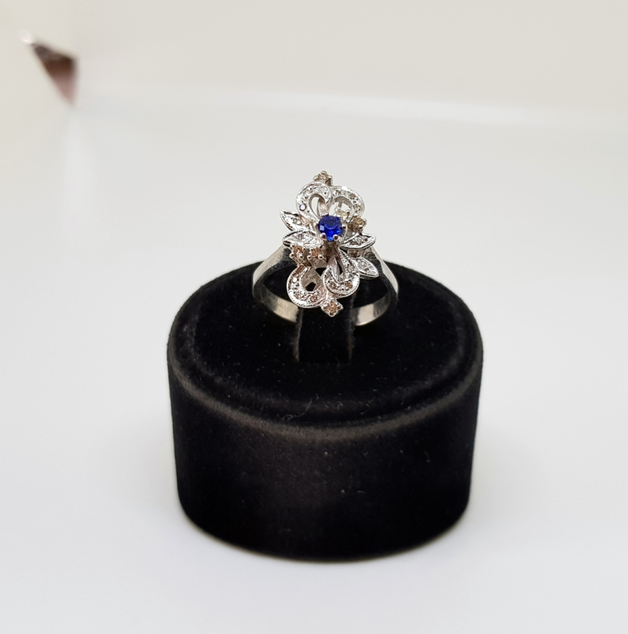 SAFİR VE PIRLANTA TAŞLI YÜZÜK