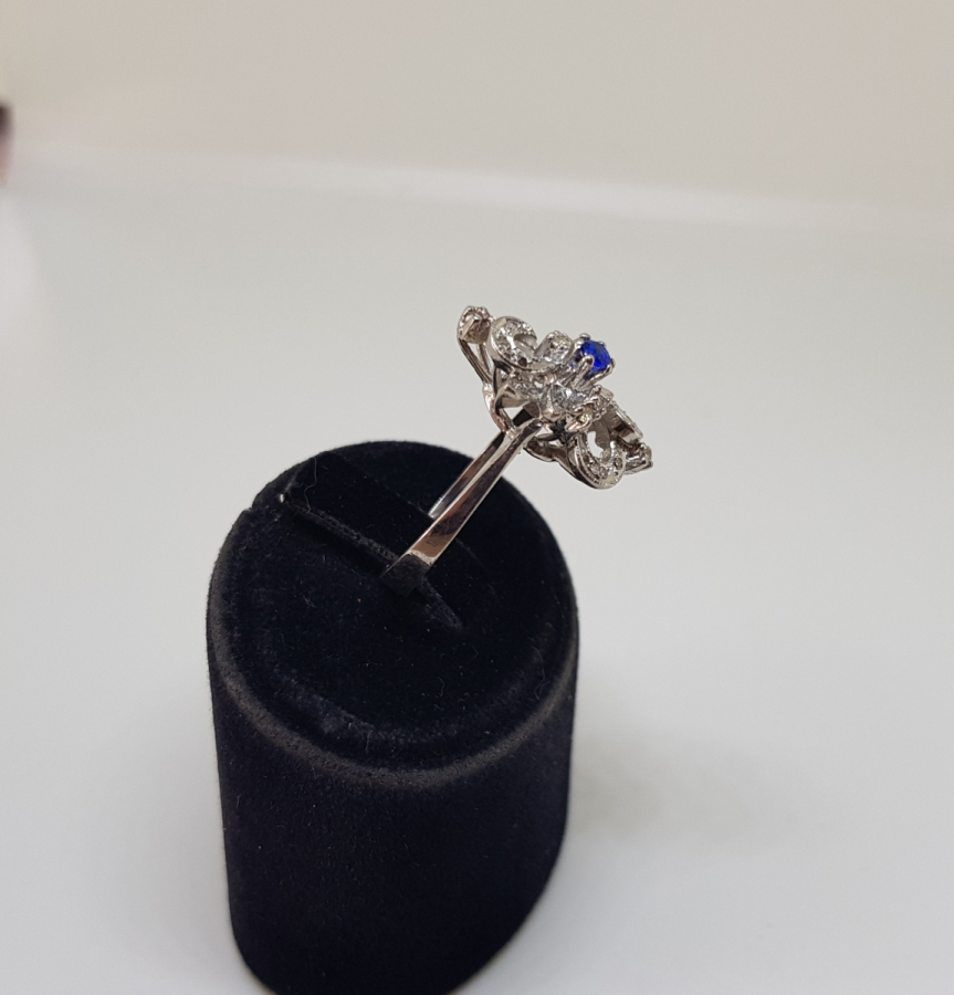 SAFİR VE PIRLANTA TAŞLI YÜZÜK