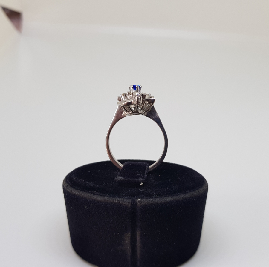 SAFİR VE PIRLANTA TAŞLI YÜZÜK