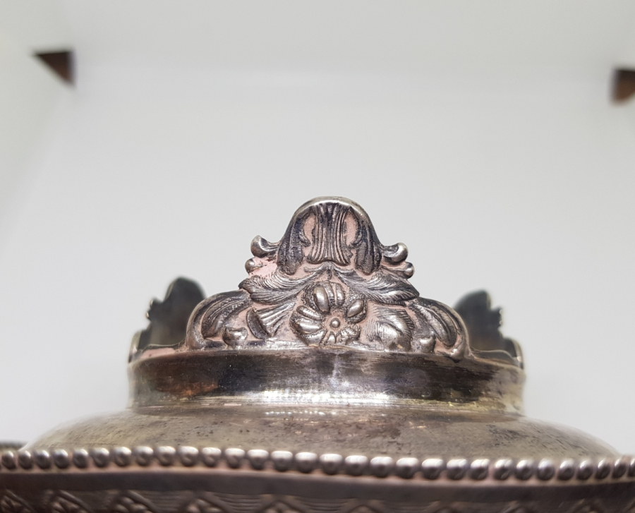 OSMANLI DÖNEMİ ÇOK NADİR İZMİR İŞİ RUM USTA DAMGALI GÜMÜŞ MACUNLUK