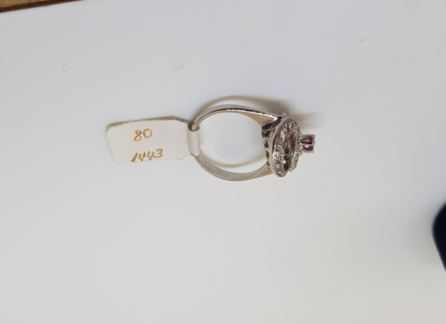 YAKUT VE PIRLANTA TAŞLI SALYANGOZ MODEL ÖZEL YAPIM YÜZÜK