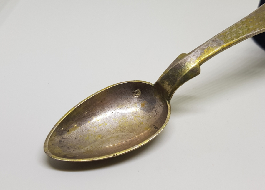 AZNAVUR İŞÇİLİKLİ VE TUĞRALI OSMANLI DÖNEMİ GÜMÜŞ TATLI KAŞIĞI