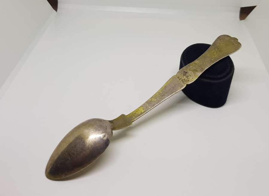 AZNAVUR İŞÇİLİKLİ VE TUĞRALI OSMANLI DÖNEMİ GÜMÜŞ TATLI KAŞIĞI