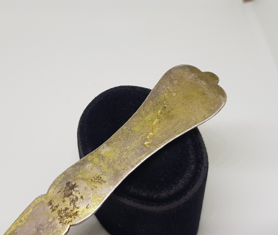 AZNAVUR İŞÇİLİKLİ VE TUĞRALI OSMANLI DÖNEMİ GÜMÜŞ TATLI KAŞIĞI