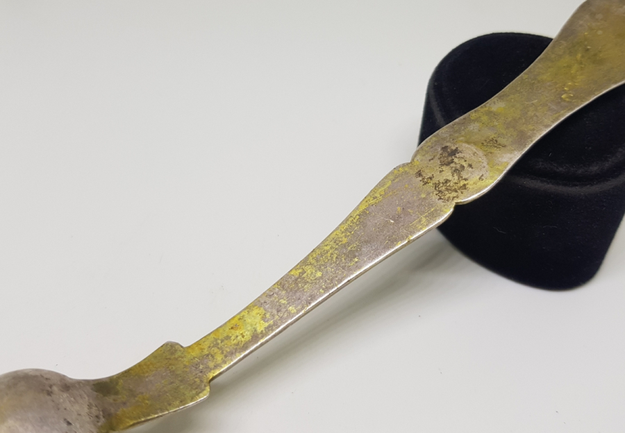 AZNAVUR İŞÇİLİKLİ VE TUĞRALI OSMANLI DÖNEMİ GÜMÜŞ TATLI KAŞIĞI