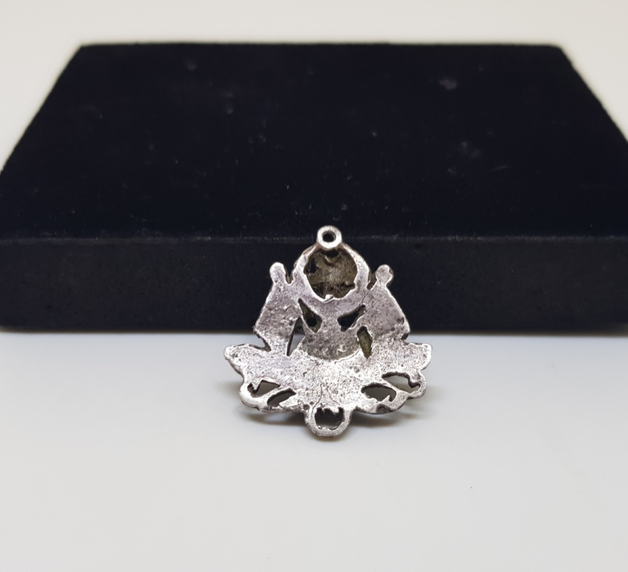 ÜZERİ MEŞRUTİYET SANCAKLI VE AY YILDIZLI OSMANLI DÖNEMİ GÜMÜŞ TESPİH SALLAMASI