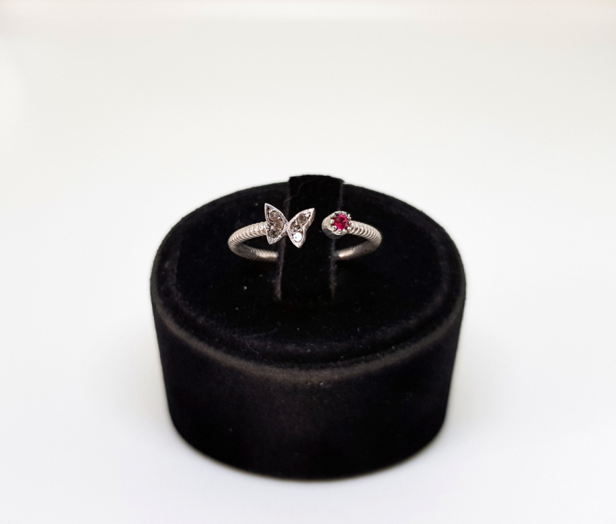 YAKUT VE PIRLANTA TAŞLI ÖZEL YAPIM EKLEM YÜZÜĞÜ