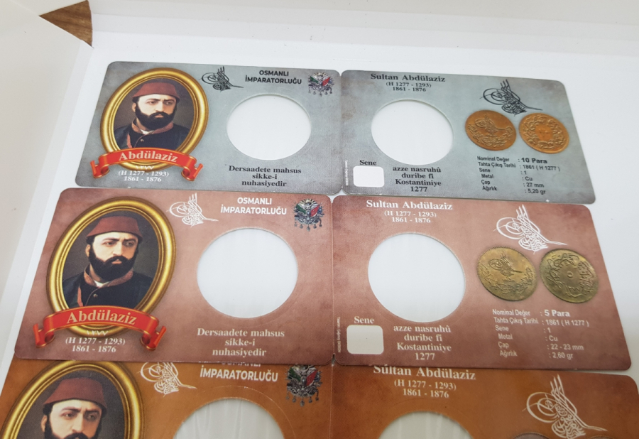 ABDÜLAZİZ HAN DÖNEMİ PARALAR İÇİN KOLEKSİYONLUK KAPAMA