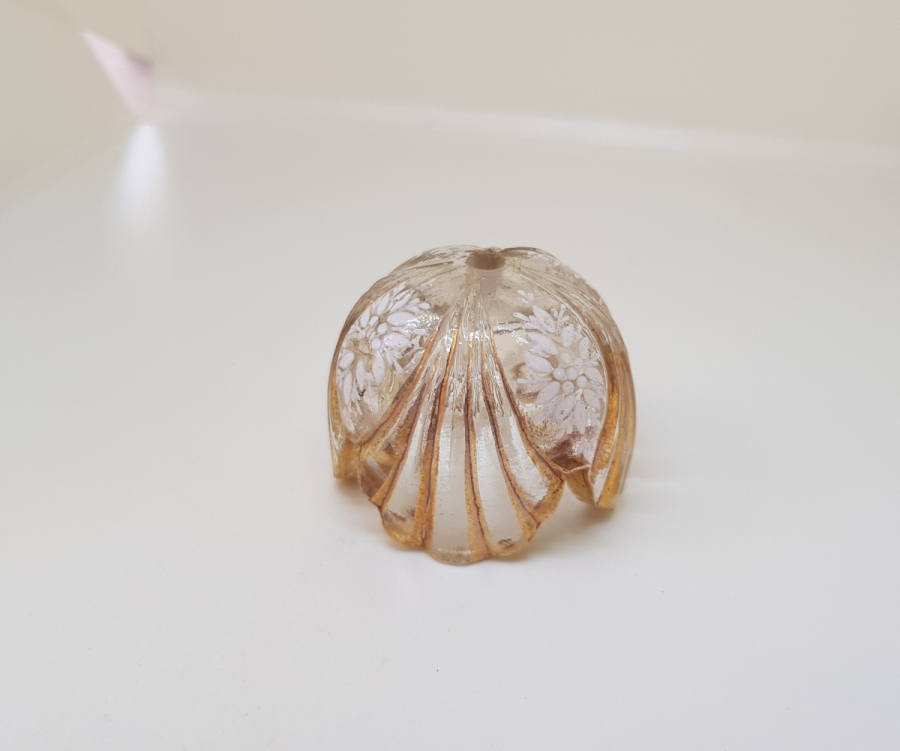 OSMANLI DÖNEMİ ÜZERİ ALTIN VARAKLI BEYKOZ İŞİ NADİR MUMLUK