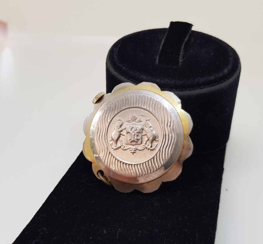 İSVİÇRE YAPIMI ALTIN KAPLAMA KURMALI ANTİKA KOLYE SAAT