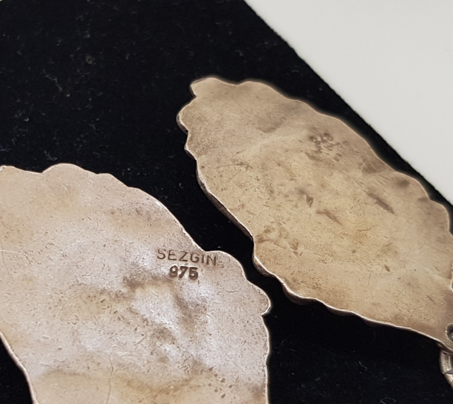 ÖZEL YAPIM BAL AKİK GÜMÜŞ 975 AYAR KÜPE