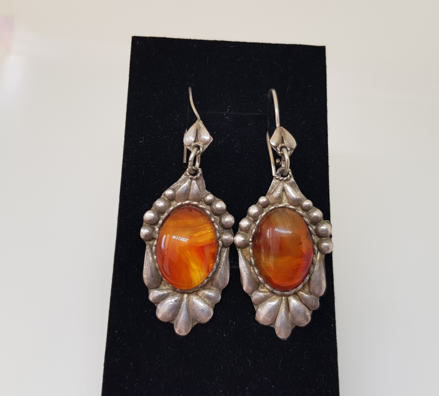 ÖZEL YAPIM BAL AKİK GÜMÜŞ 975 AYAR KÜPE