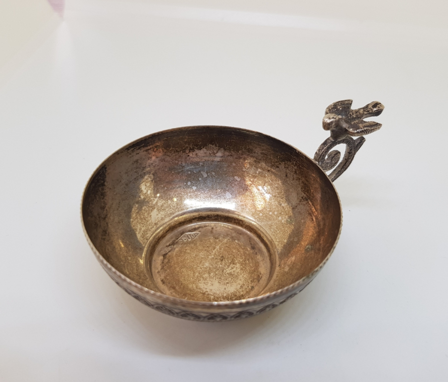 ANTİKA KUŞLU GÜMÜŞ ÇAMÇAK