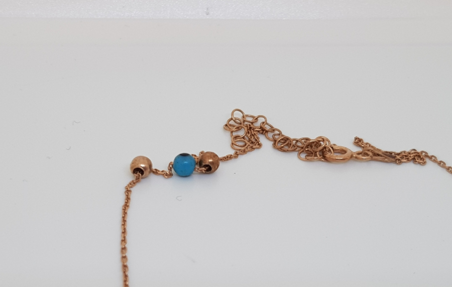 ALTIN KAPLAMA GÜMÜŞ KOLYE