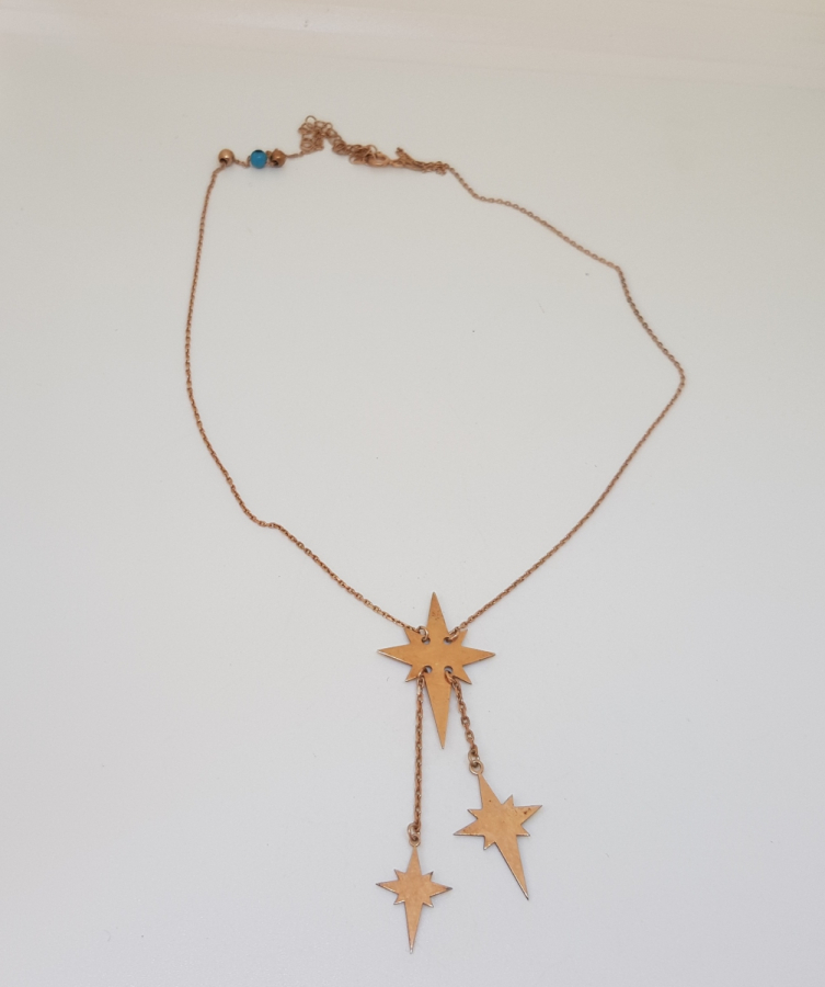 ALTIN KAPLAMA GÜMÜŞ KOLYE