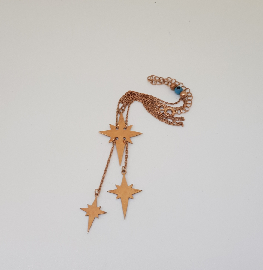 ALTIN KAPLAMA GÜMÜŞ KOLYE