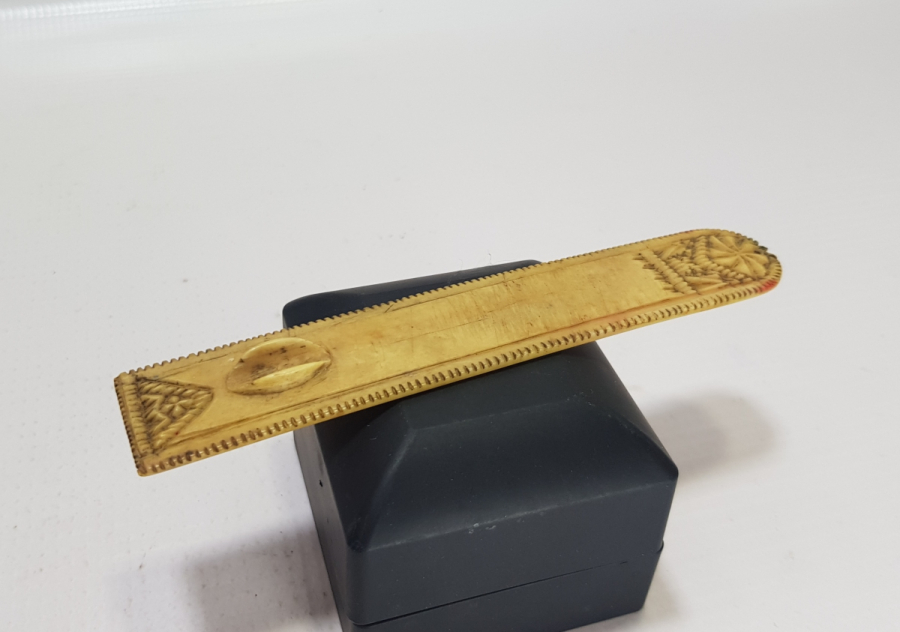 ÜZERİ OSMANLICA YAZILI OSMANLI DÖNEMİ KEMİK MAKTA