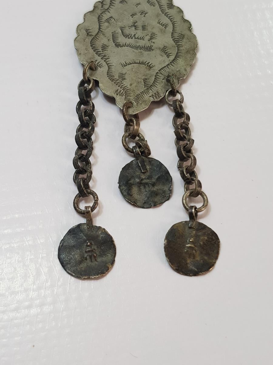 OSMANLI DÖNEMİ KAZ AYAKLI GÜMÜŞ FES SÜSÜ