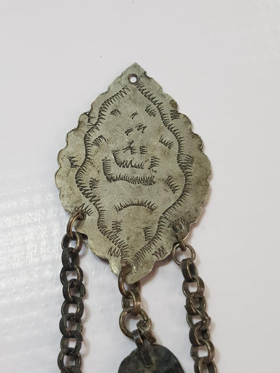 OSMANLI DÖNEMİ KAZ AYAKLI GÜMÜŞ FES SÜSÜ