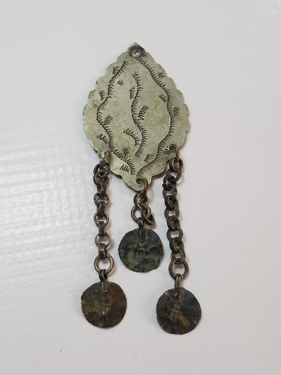 OSMANLI DÖNEMİ KAZ AYAKLI GÜMÜŞ FES SÜSÜ