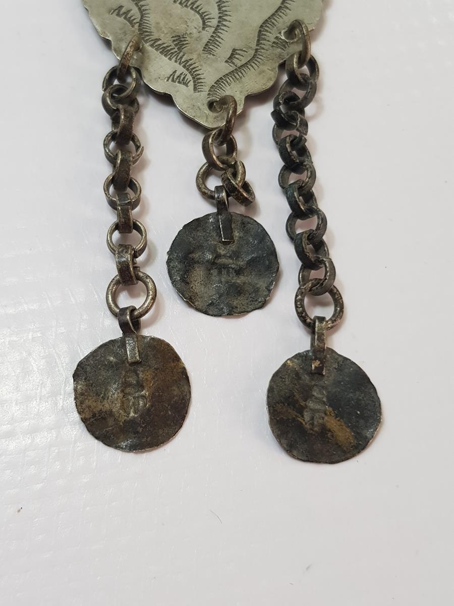 OSMANLI DÖNEMİ KAZ AYAKLI GÜMÜŞ FES SÜSÜ