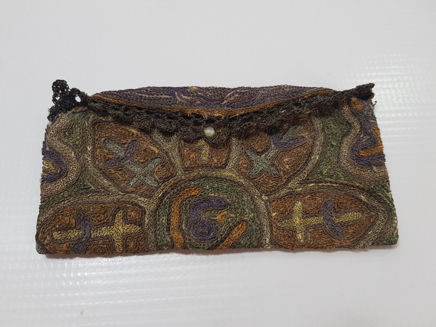 OSMANLI DÖNEMİ SUZENİ İŞLEMELİ PAPAZ CÜZDANI