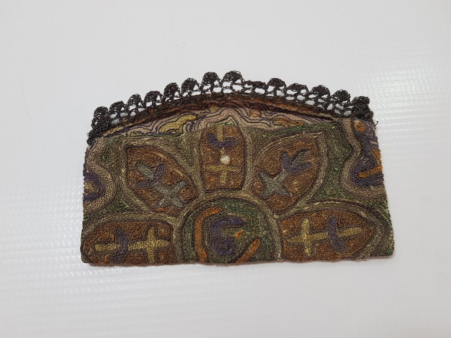 OSMANLI DÖNEMİ SUZENİ İŞLEMELİ PAPAZ CÜZDANI