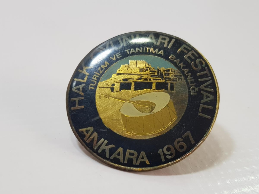 1967 ANKARA HALK OYUNLARI FESTİVALİ BÜYÜK BOY ROZET