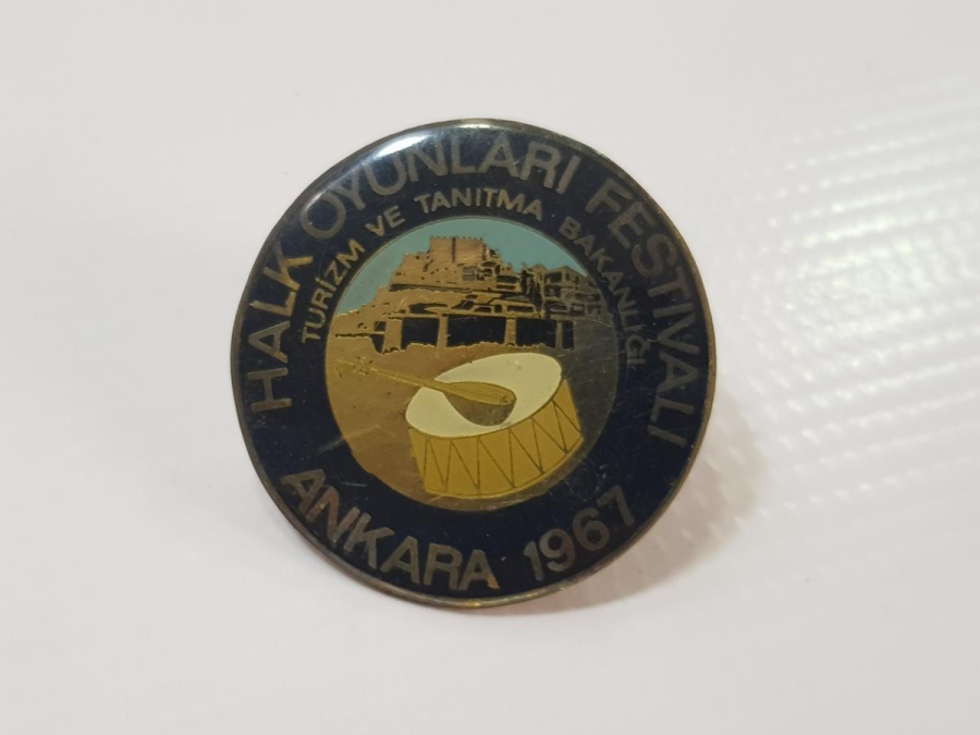 1967 ANKARA HALK OYUNLARI FESTİVALİ BÜYÜK BOY ROZET