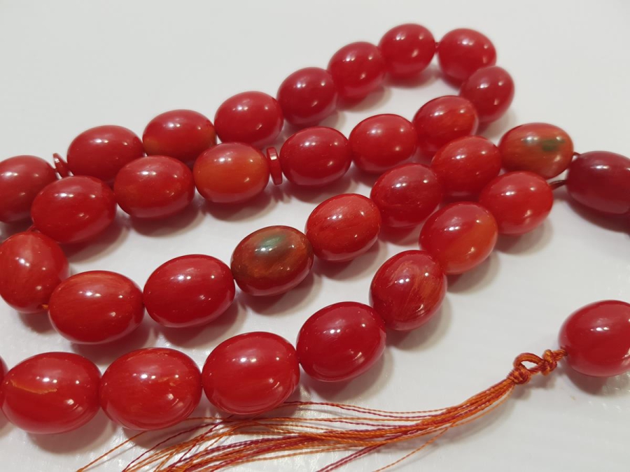 BOVLİNG TOPUNDAN YAPILMIŞ KATALİN TESPİH