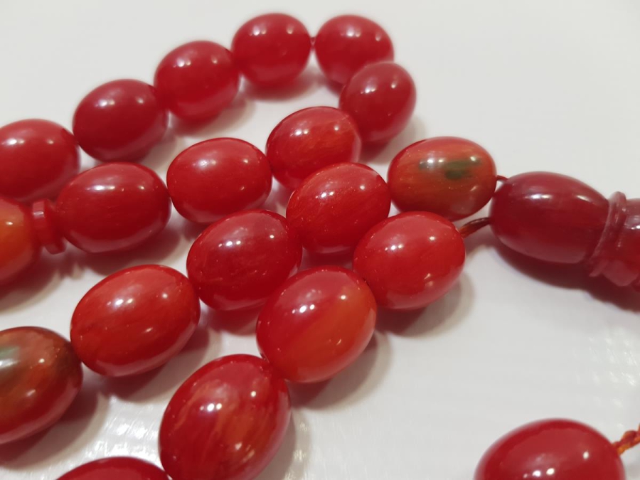 BOVLİNG TOPUNDAN YAPILMIŞ KATALİN TESPİH