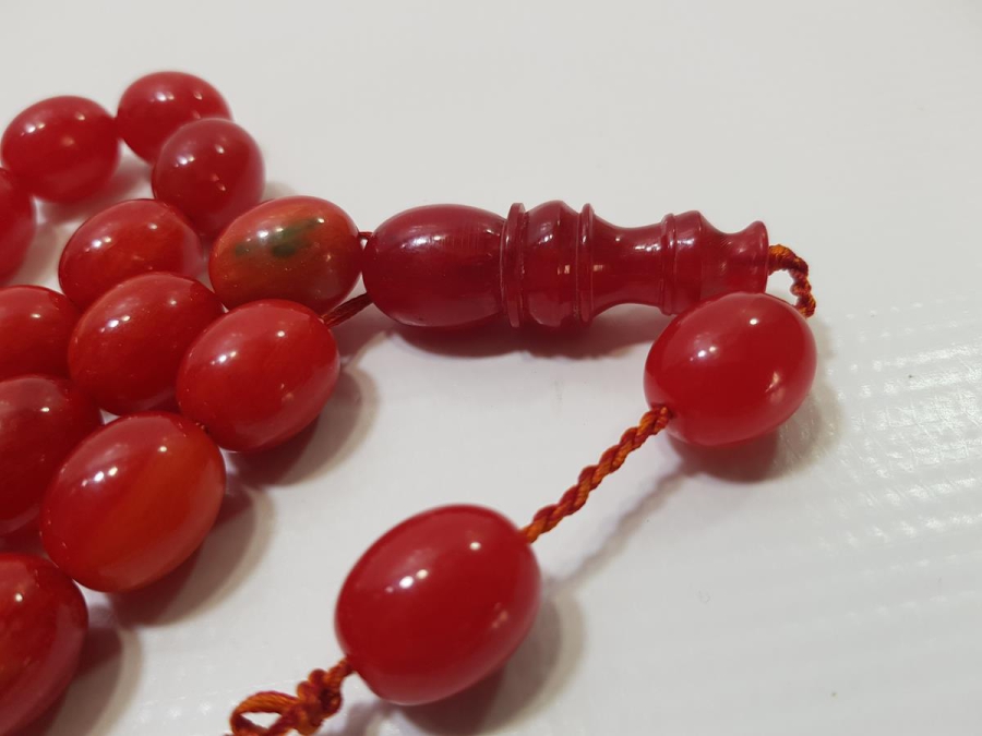 BOVLİNG TOPUNDAN YAPILMIŞ KATALİN TESPİH