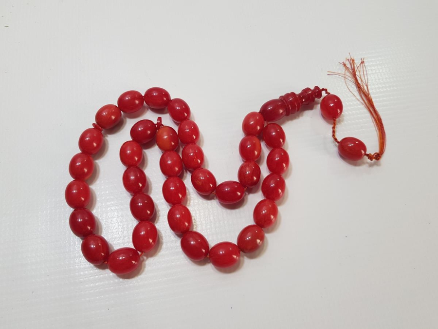 BOVLİNG TOPUNDAN YAPILMIŞ KATALİN TESPİH