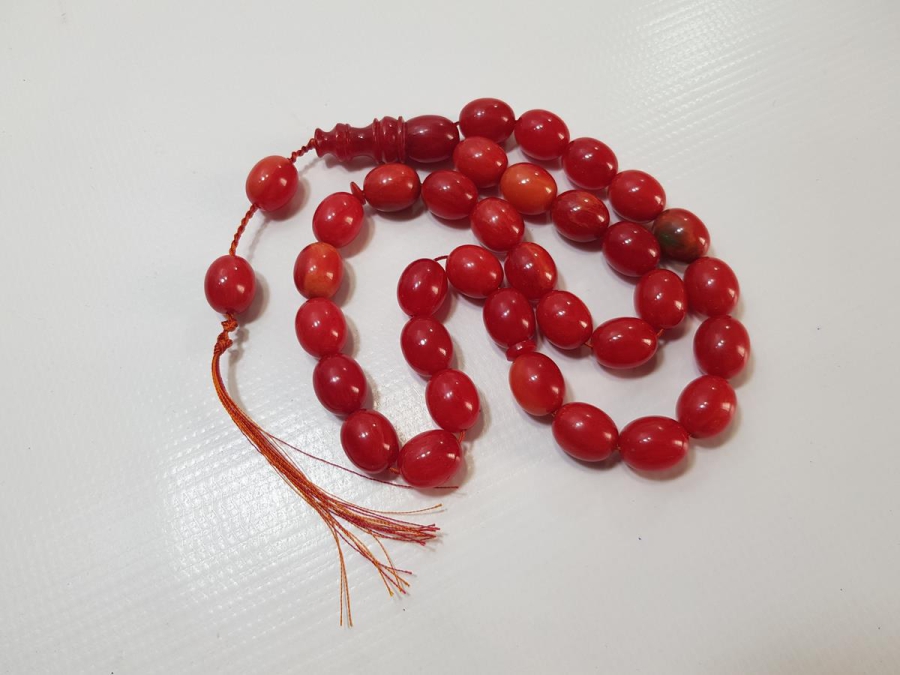 BOVLİNG TOPUNDAN YAPILMIŞ KATALİN TESPİH