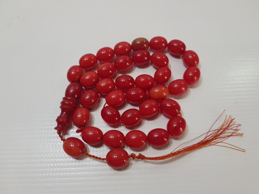 BOVLİNG TOPUNDAN YAPILMIŞ KATALİN TESPİH