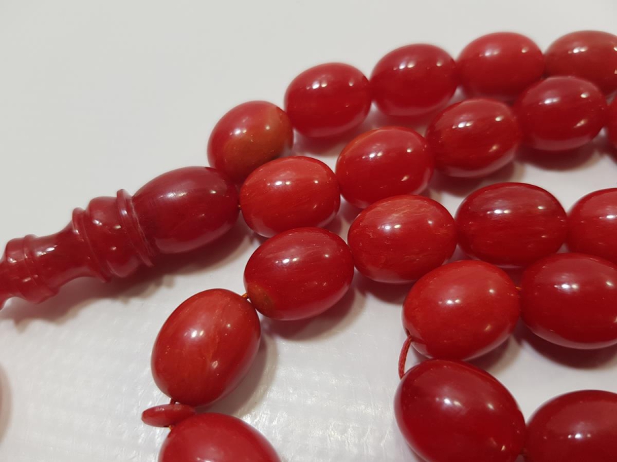 BOVLİNG TOPUNDAN YAPILMIŞ KATALİN TESPİH