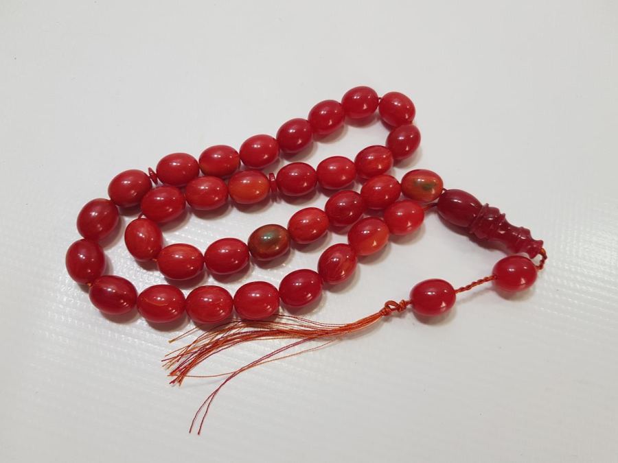 BOVLİNG TOPUNDAN YAPILMIŞ KATALİN TESPİH