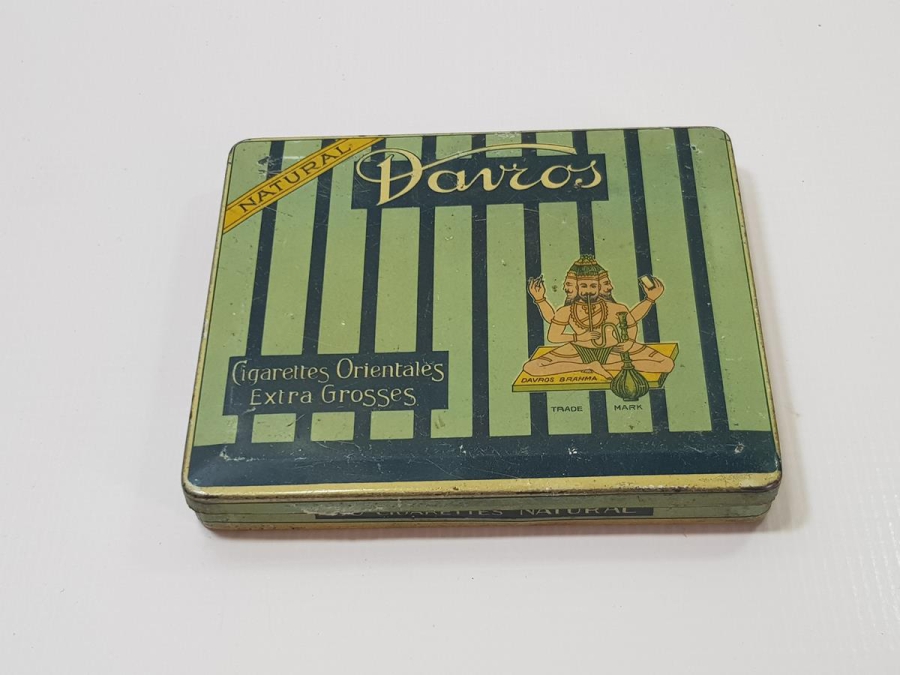 OSMANLI DÖNEMİ SMYRNE YAZILI TENEKE SİGARA KUTUSU