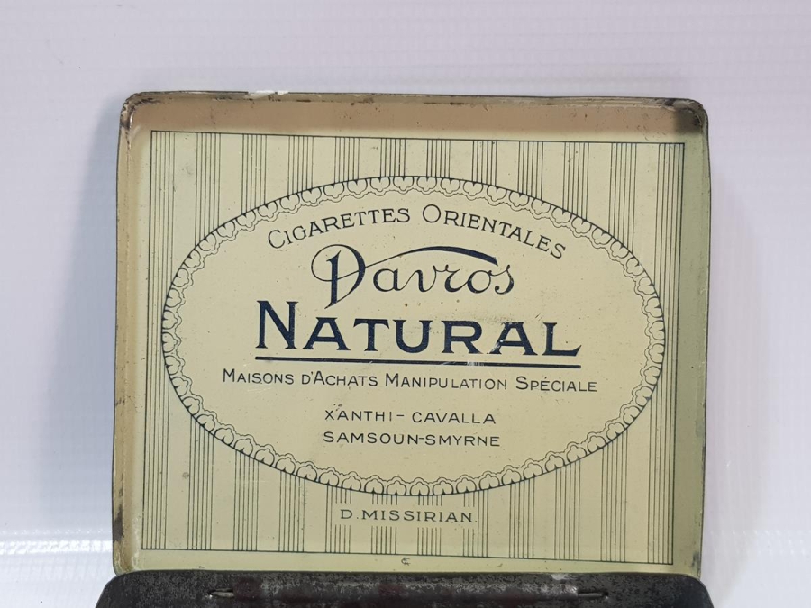 OSMANLI DÖNEMİ SMYRNE YAZILI TENEKE SİGARA KUTUSU