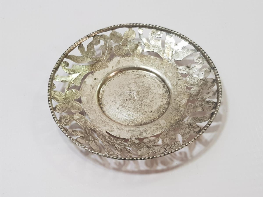 ANTİKA KIL TESTERE İŞÇİLİKLİ GÜMÜŞ ÇAY TABAĞI