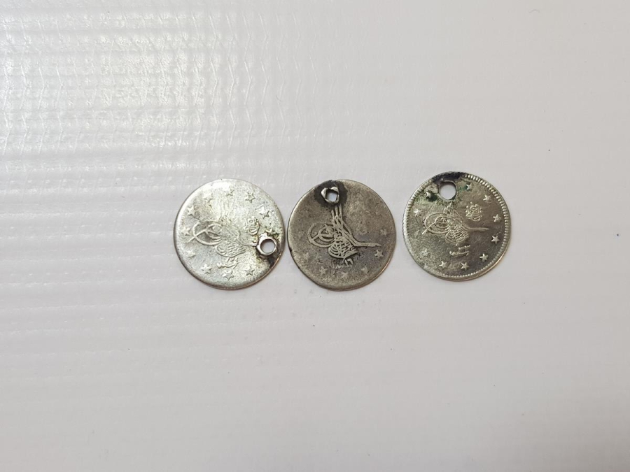SULTAN ABDÜLHAMİD DÖNEMİ 3 ADET GÜMÜŞ 2 KURUŞ