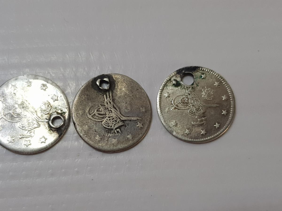 SULTAN ABDÜLHAMİD DÖNEMİ 3 ADET GÜMÜŞ 2 KURUŞ